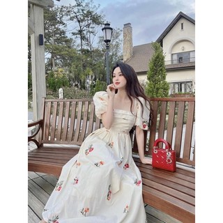 Rập giấy thiết kế, Rập giaya đầm váy nữ cổ vuông ngực xếp ly tay phồng, tùng nhũn xoè, Rập giấy A0 cắt sẵn