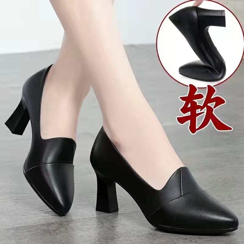 Giày Cao Gót Đế Mềm Size Lớn 40-50 Tuổi Phong Cách Mới Cho Nữ