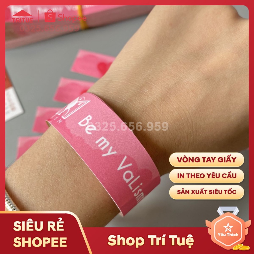 In vòng tay giấy sự kiện, vòng đeo tay giá rẻ in ấn theo yêu cầu nhanh nhất ở Hà nội và Hồ chí minh
