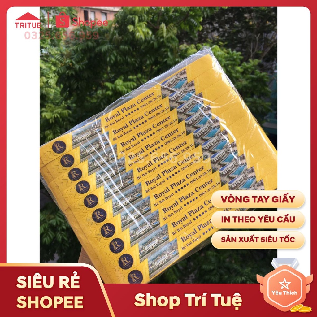 SẢN XUẤT VÒNG TAY GIẤY DÙNG 1 LẦN - IN ẤN VÒNG ĐEO TAY BẰNG GIẤY GIÁ RẺ