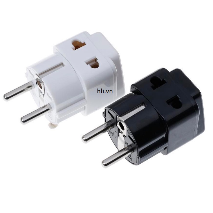 Phích cắm chuyển đổi đa năng khi đi du lịch hàn quốc và eu châu âu kèm chức năng thêm cổng cắm điện thứ 2
