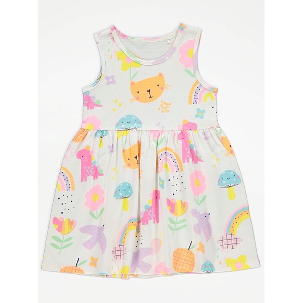 Váy cho bé gái Geo Uk Auth cotton mềm mát