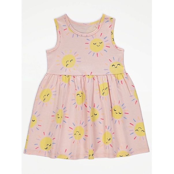 Váy cho bé gái Geo Uk Auth cotton mềm mát