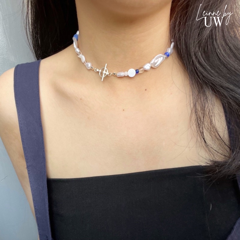 Vòng cổ Caramel Leinne đi biển mùa hè phong cách vintage