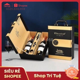 Hộp đựng rượu vang 2 chai- hộp đựng quà tết cao cấp