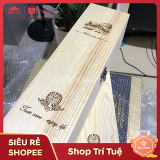 Hộp gỗ đơn đựng 1 chai rượu vang cao cấp