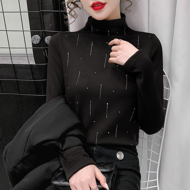 Áo Hoodie Vải Nhung Giữ Ấm Phong Cách Hàn Quốc Đơn Giản Dễ Phối Đồ Cho Nữ