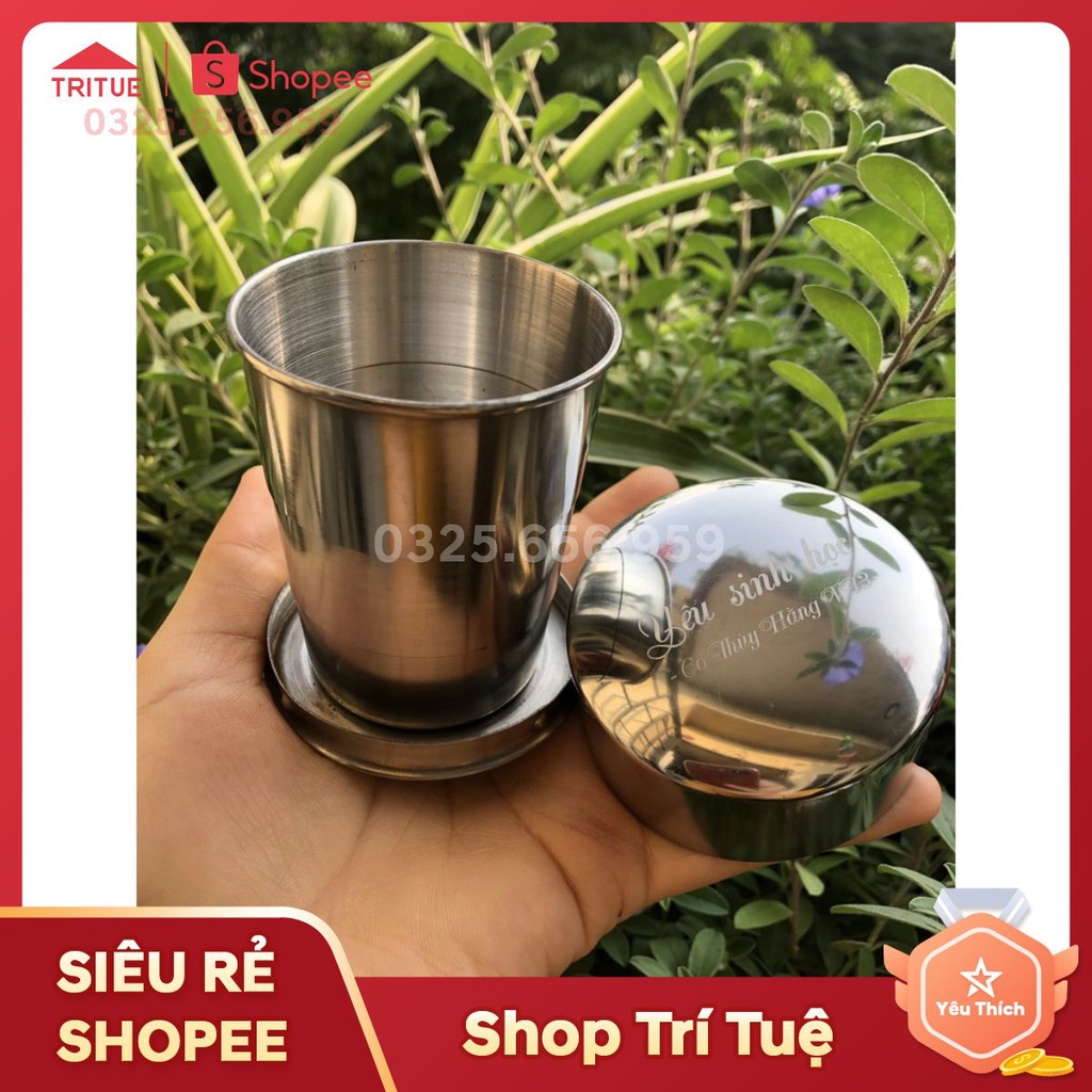 (Hàng Mới Về) Cốc Inox Gấp Gọn 140ml Tiện Dụng Cho Các Hoạt Động Ngoài Trời