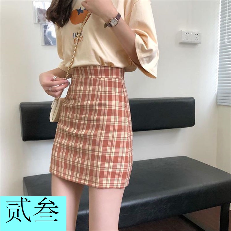 Chân Váy Chữ a Lưng Cao Họa Tiết Sọc Caro Phong Cách Cổ Điển Thời Trang Xuân Hè Cho Nữ