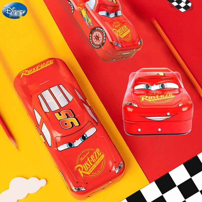 Hộp Sắt Ba Tầng Cỡ Lớn Hình Xe Mcqueen Disney Cho Bé Trai Mẫu Giáo