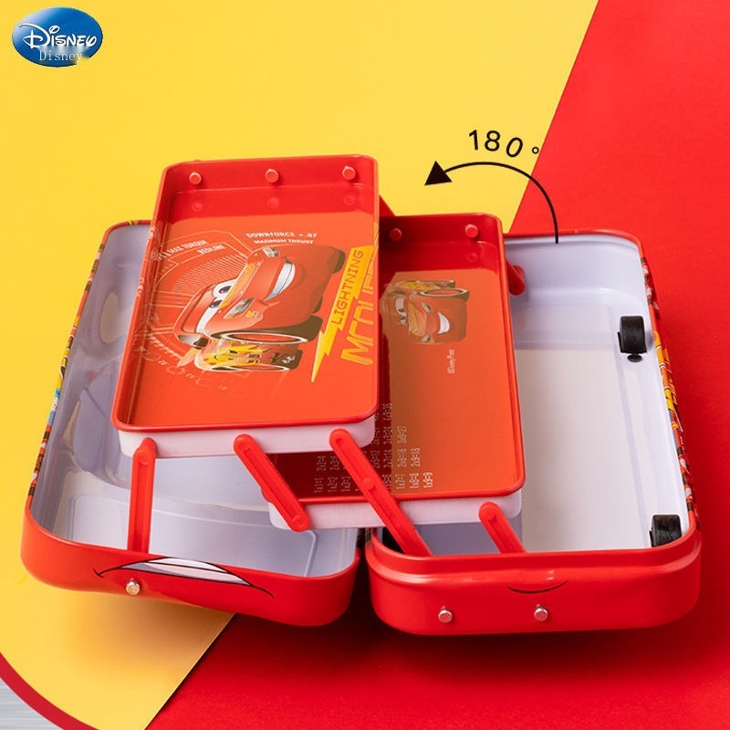 Hộp Sắt Ba Tầng Cỡ Lớn Hình Xe Mcqueen Disney Cho Bé Trai Mẫu Giáo