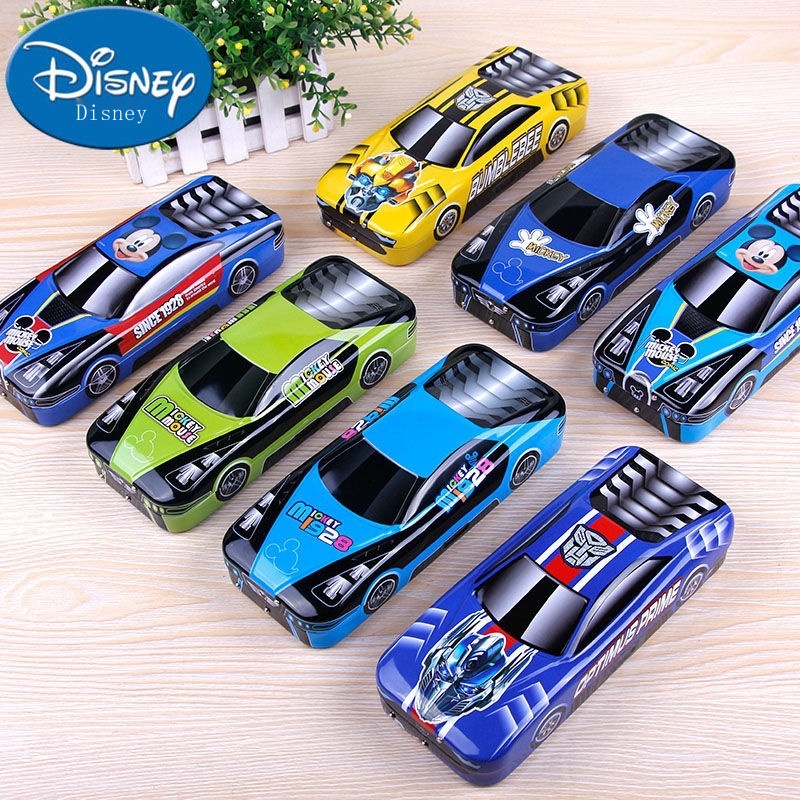 Hộp Bút Bằng Sắt Ba Lớp Đa Năng Hình Xe Hơi Disney Cho Học Sinh Tiểu Học Nam Nữ