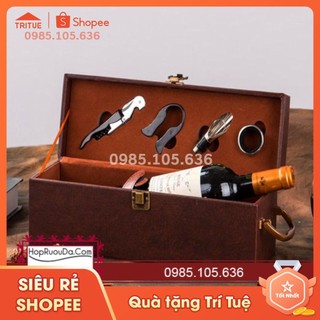 Hộp Đựng Rượu 1 Chai Làm Quà Tặng Biếu Tết HD21 Sẵn Hàng Tại Hà Nội