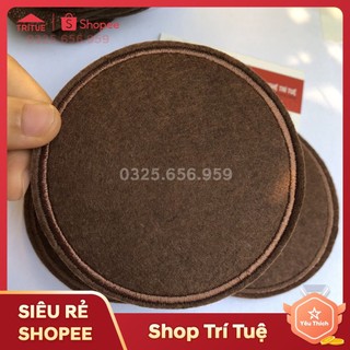 Đế lót ly vải nỉ giá rẻ có sẵn, Combo 100 chiếc lót ly vải nỉ có sẵn giá rẻ, Đế lót cốc vải nỉ màu nâu, Miếng lót cốc.