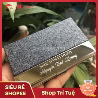 Ví đựng danh thiếp thẻ ATM, hộp đựng card visit dành cho Sếp Nam sang trọng khắc tên và logo