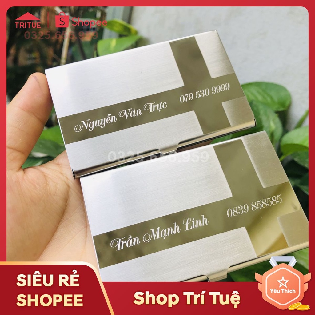 Hộp đựng thẻ căn cước công dân HC10 chữ thập khắc tên, khắc logo làm quà tặng sếp, quà tặng bạn bè ý nghĩa