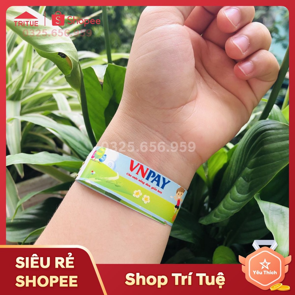Cơ sở nhận in vòng tay giấy dùng cho sự kiện, chương trình ca nhạc và bể bơi, xé khó rách và không phai màu
