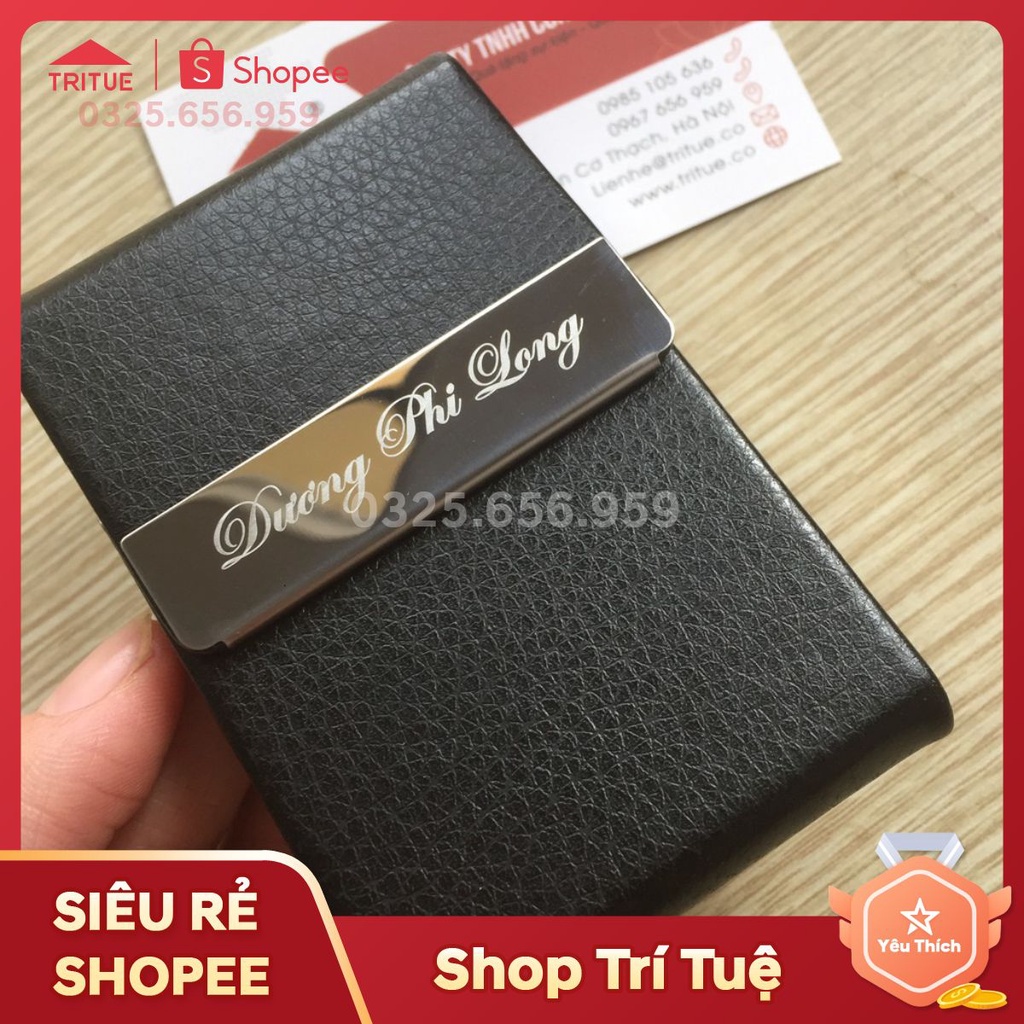 Mẫu ví đựng name card dành cho nam đẹp nhất, hộp đựng card visit tặng sếp nam khắc tên lấy ngay