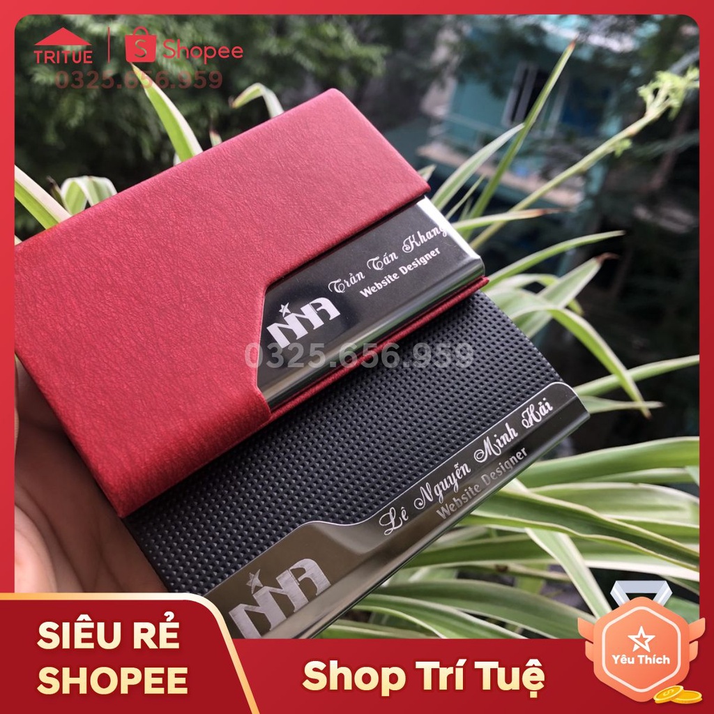 Hộp Đựng Name Card Da PU Cao Cấp NC020 Với Thiết Kế Sang Trọng Và Đẳng Cấp_Mẫu Mới Nhất [ Có Khắc Tên ]