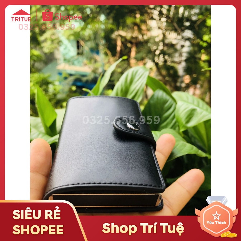 {Miễn phí ship shope} BÁn hộp đựng ATM nhiều ngăn cao cấp dùng cho Nam, Hộp đựng name card tặng sếp cao cấp bằng da
