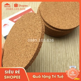 Lót ly gỗ ép, lót cốc làm từ gỗ ép đường kính 9cm trơn có sẵn