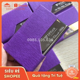 Hộp đựng danh thiếp - ví đựng thẻ namecard theo mệnh màu tím