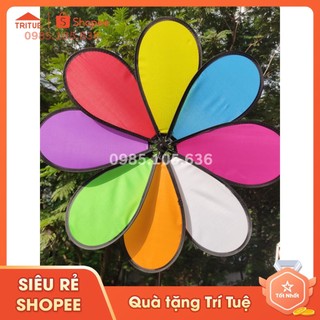 Chong chóng trang trí, chong chóng quay vải dù 8 cánh đường kính 50cm cao 75cm