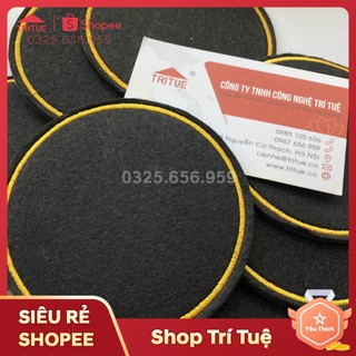 Lót cốc vải thấm nước màu đen viền vàng đường kính 9cm gái rẻ nhất cho quán cafe