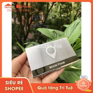 Hộp đựng namecard bằng thép không rỉ khắc logo độc lạ