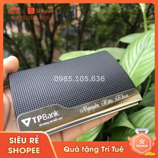 Hộp namecard cao cấp khắc logo TPbank đẹp