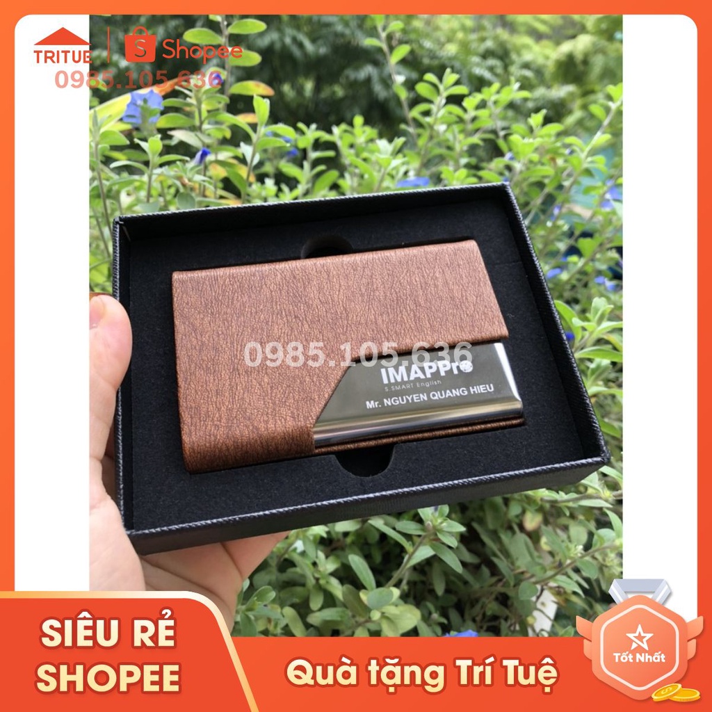 Ví namecard khắc tên, logo công ty dùng cho cả nam và nữ tại Hà Nội