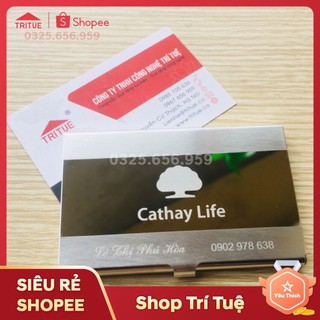Ví đựng danh thiếp, hộp đựng name card bằng thép 201 dành cho nam, free ship shope