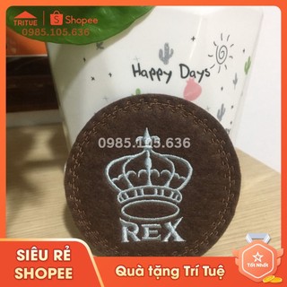 Miếng Lót Ly Hình Tròn Bằng Vải Nỉ 3 Lớp Thêu Theo Yêu Cầu