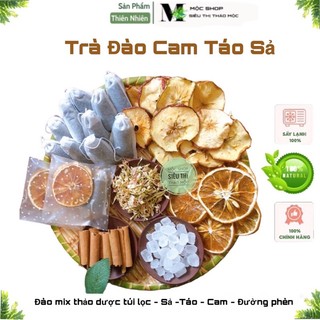 Trà đào cam sả cozy Mộc Shop gồm cam, đào, táo, sả, đường phèn giúp thanh nhiệt, giải độc