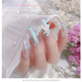 Charm Đuôi Cá Màu Macaron Xà Cừ Hàn Quốc Đính Móng
