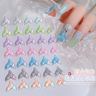 Charm Đuôi Cá Màu Macaron Xà Cừ Hàn Quốc Đính Móng
