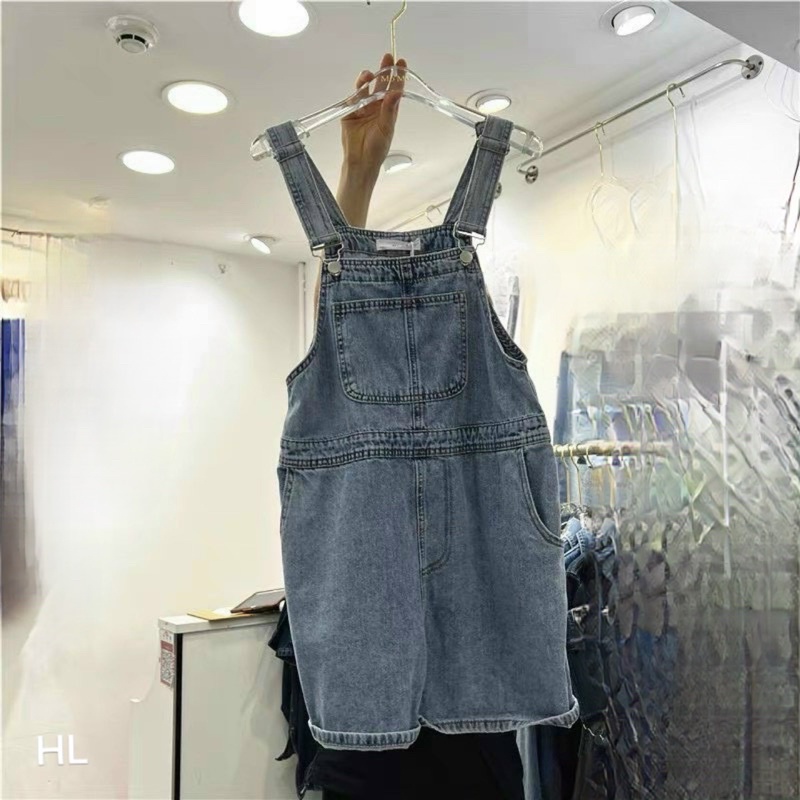 Quần Yếm Sooc Ống Rộng LETUSHOP Phong Cách Hàn Quốc 3 Màu