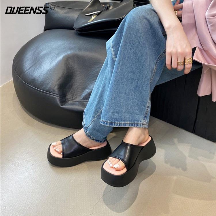 Dép Xỏ Ngón Đế Dày Màu Bạc Thời Trang Mùa Hè 2023 Cho Nữ