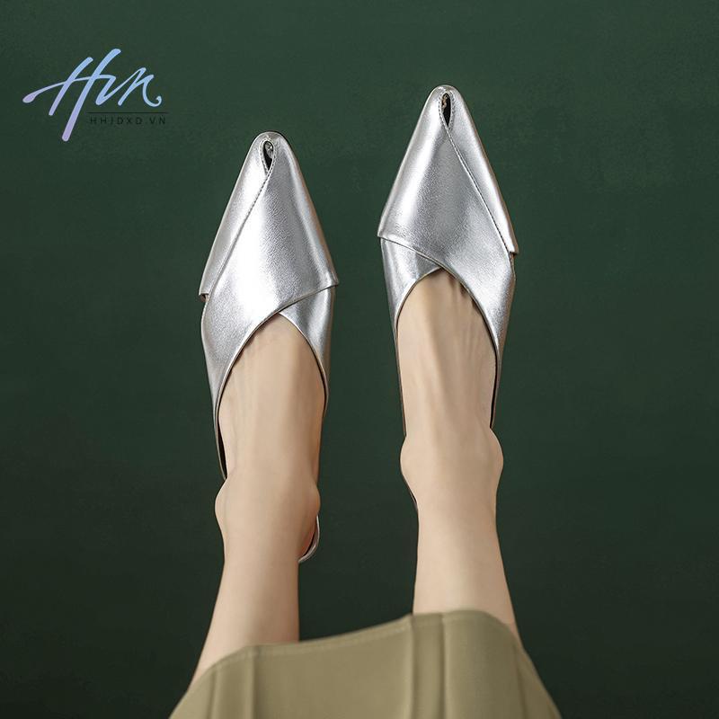 Hàng Mới Về Dép Cao Gót Hở Ngón Bằng Da Thật Thời Trang Mùa Hè 2023 Dành Cho Nữ