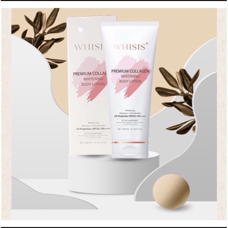 Kem Dưỡng Thể Trắng Da Chống Nắng Nâng Tone Hàn Quốc WHISIS Premium Collagen Whitening Body Lotion 200ml Hàng Auth | BigBuy360 - bigbuy360.vn