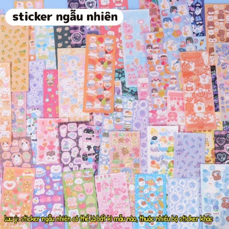 Sticker hình dán Sanrio Kuromi, Melody, Hellokitty, Cinamoroll, Pompompurin