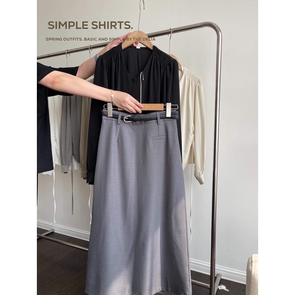 308 ÁO SƠ MI DÀI TAY DÚM VAI EO