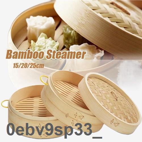 Siêu rẻ Vỏ Bọc Nồi Hấp 15 / 20 / 25 / 30 cm Bằng Gỗ Tre Chống Bỏng Có Tay Cầm Tiện Dụng Cho Nhà Bếp