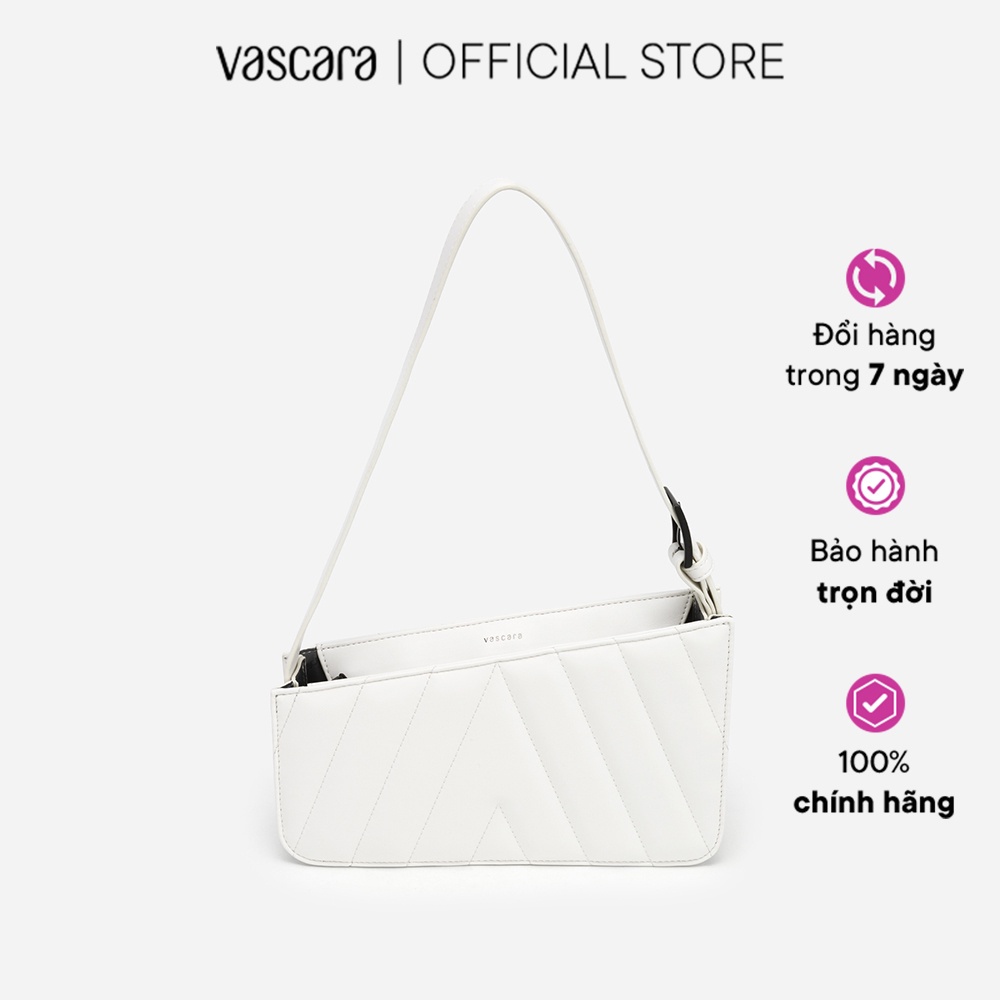 Vascara Túi Hobo Dáng Nghiêng Chần Bông May Kẻ Sọc - TOT 0088