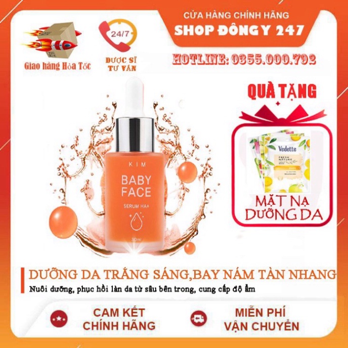 ✅ SERUM KIM BABY FACE HA+ 👍  TINH CHẤT TRUYỀN TRẮNG KIM BABY FACE HA