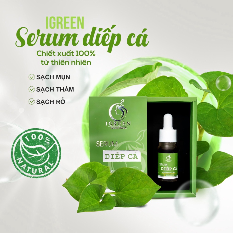 SERUM GIẢM MỤN SAU 7 NGÀY - SERUM DIẾP CÁ IGREEN