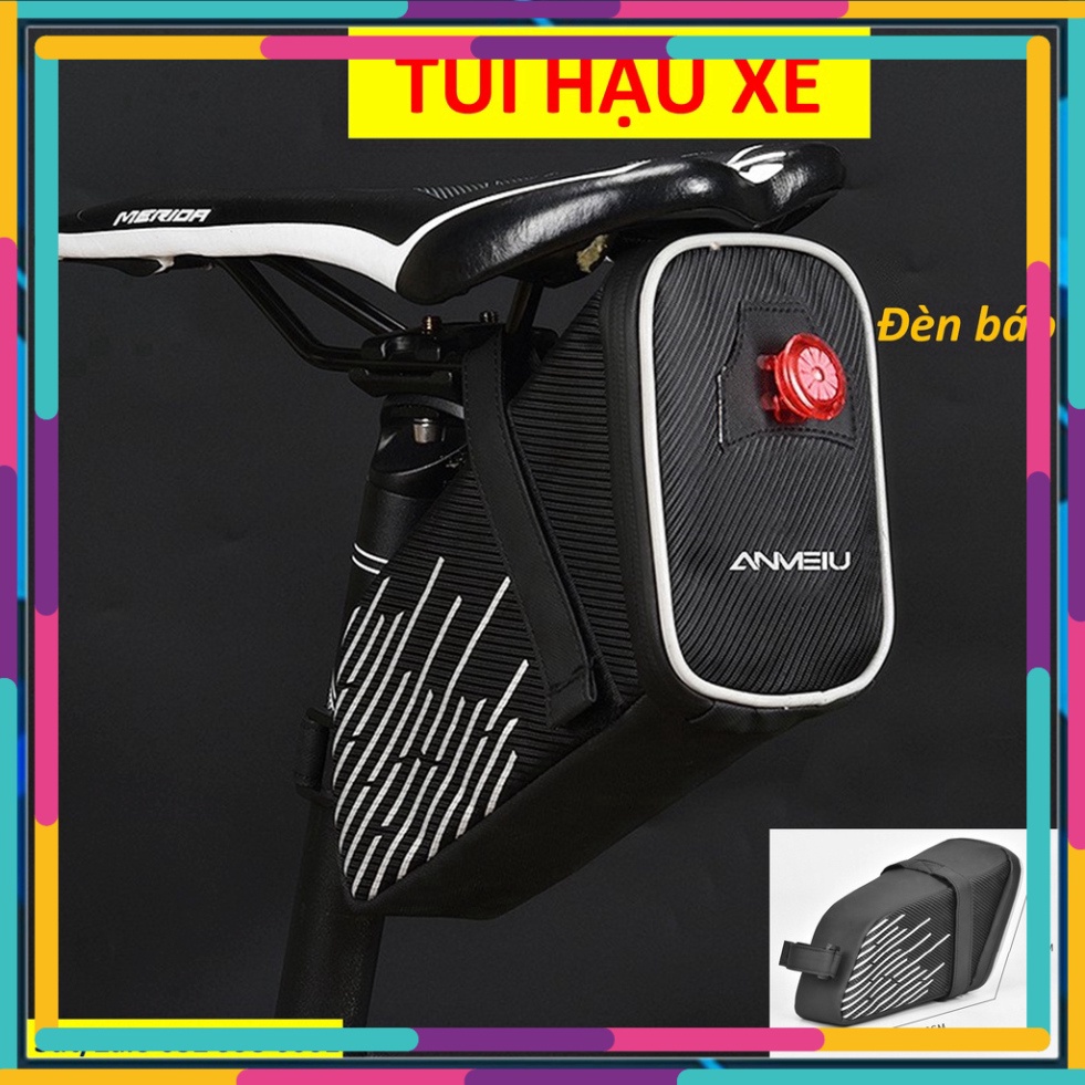 Túi gắn yên xe đạp điện có đèn thông tin form cứng không thấm nước xịn Anmeilu 8017 Túi hậu túi xách tay xe đạp điện nhá