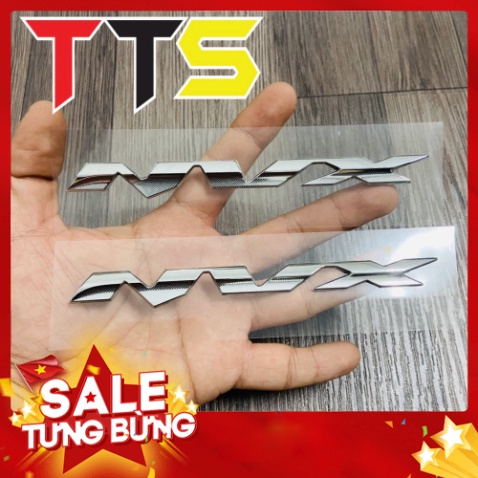 (SALE) Tem logo 3D chữ nổi NVX chất liệu nhựa cứng zin dán trang trí dàn áo xe Yamaha Nvx các đời - TTShop