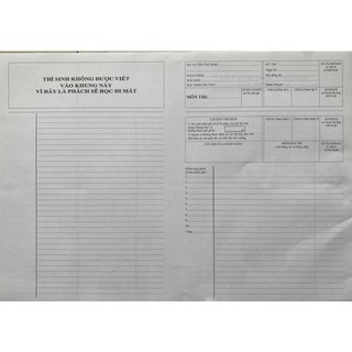 Giấy Thi Phách Dọc - Ngang ( 100 Tờ )