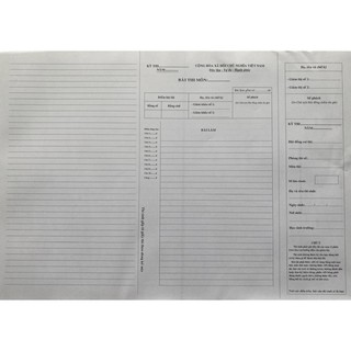 Giấy Thi Phách Dọc - Ngang ( 100 Tờ )